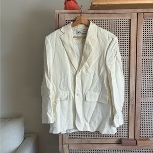 zara linen blazer